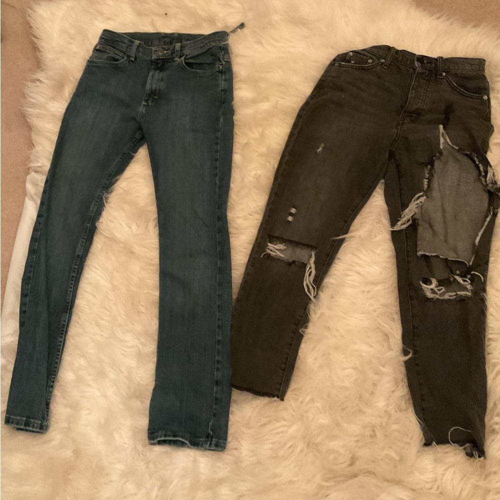 BDG Slim Straight Blue and Gray Jeans